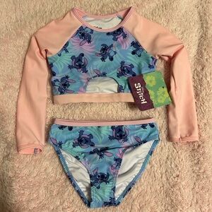 Disney Stitch Girls Two Piece Swimsuit Set